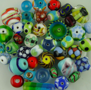 Glass beads by Rhonda Scott.