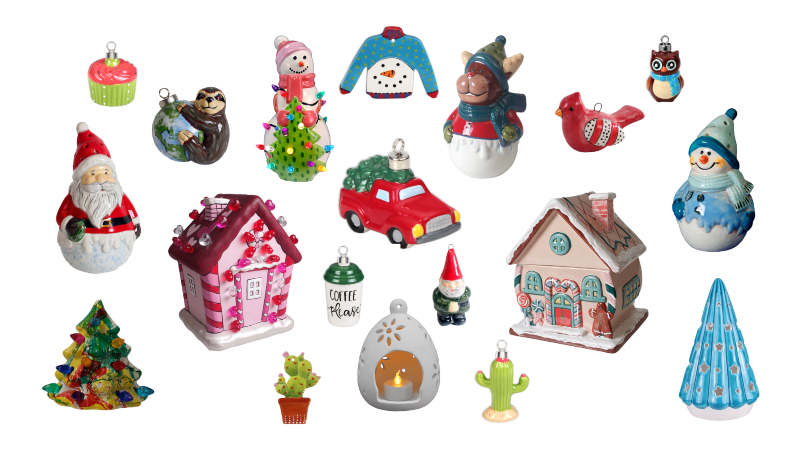ornaments and lights collage